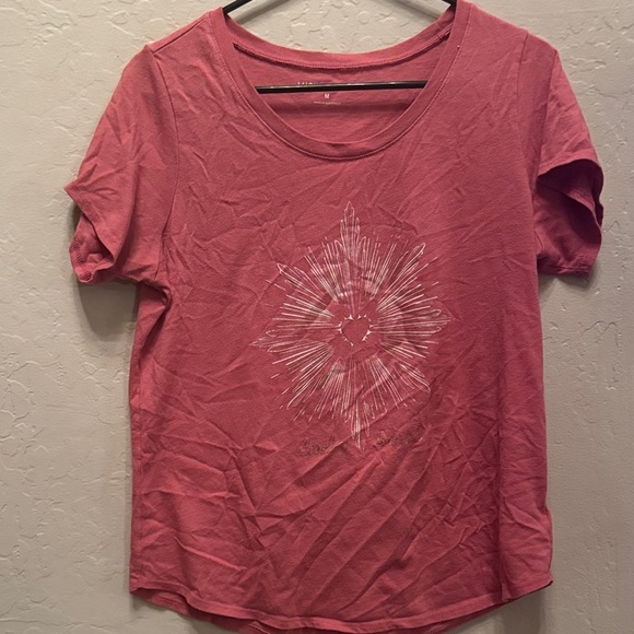 Lucky Brand Tops - Lucky Brand Pink Graphic Short Sleeve Tee / R25